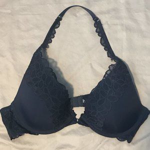 Aerie Blue Halter Lace Bra 36B